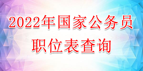 2022年國考職位表：國家發(fā)展和改革委員會